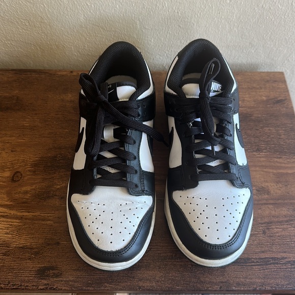 White/Black Nike Dunk Lows - Picture 4 of 5